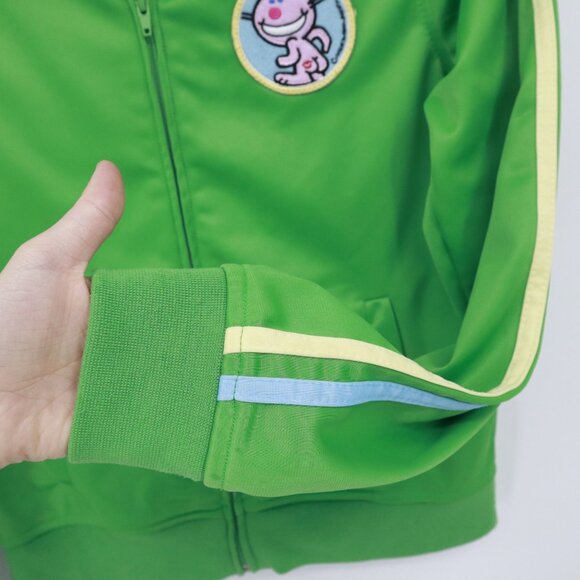 It's Happy Bunny Track Jacket Womens L Green Sporty Preppy Y2K Playful Vintage - Picture 6 of 16